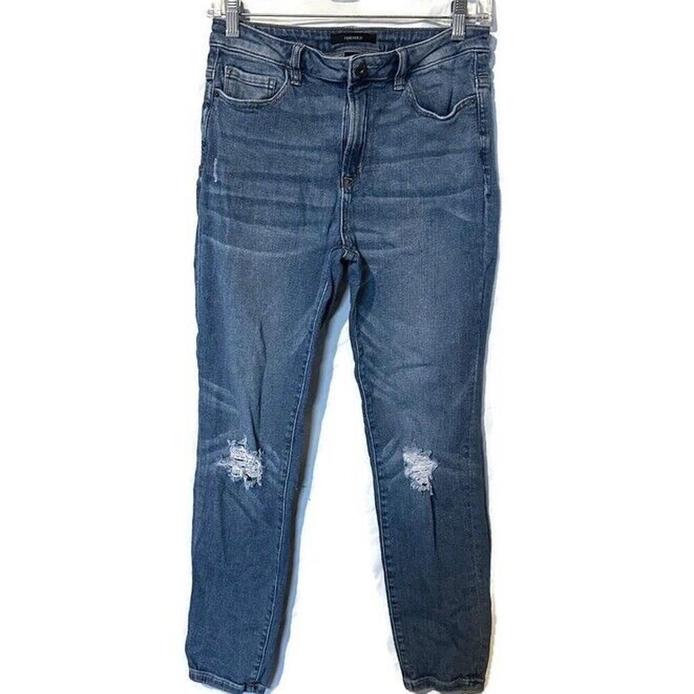 Forever 21 Distressed Skinny Jeans Teens Size 26 Back to School Preppy Academia